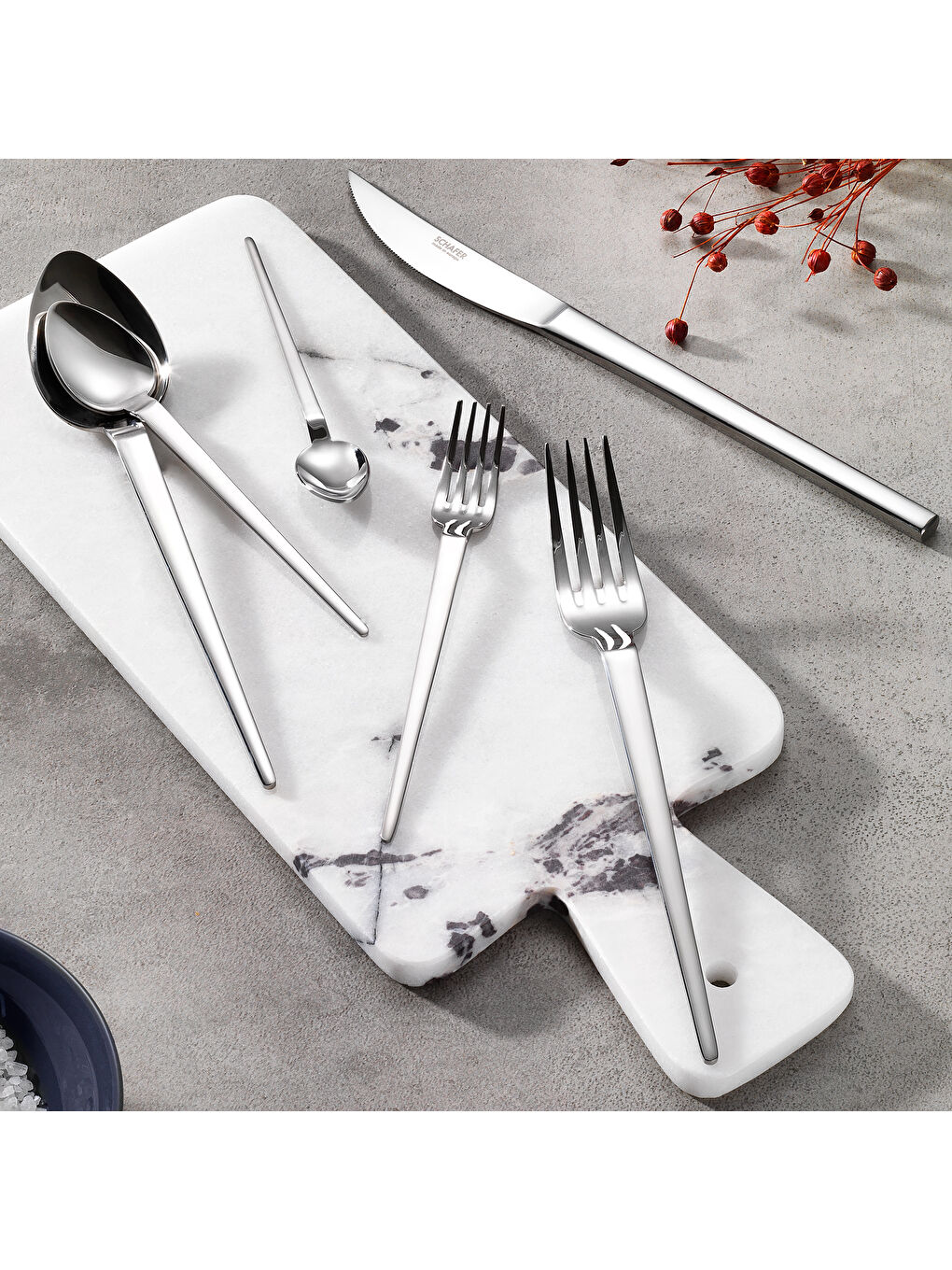 Gri Betta 72 Parça Çatal Kaşık Bıçak Takımı-Gümüş03