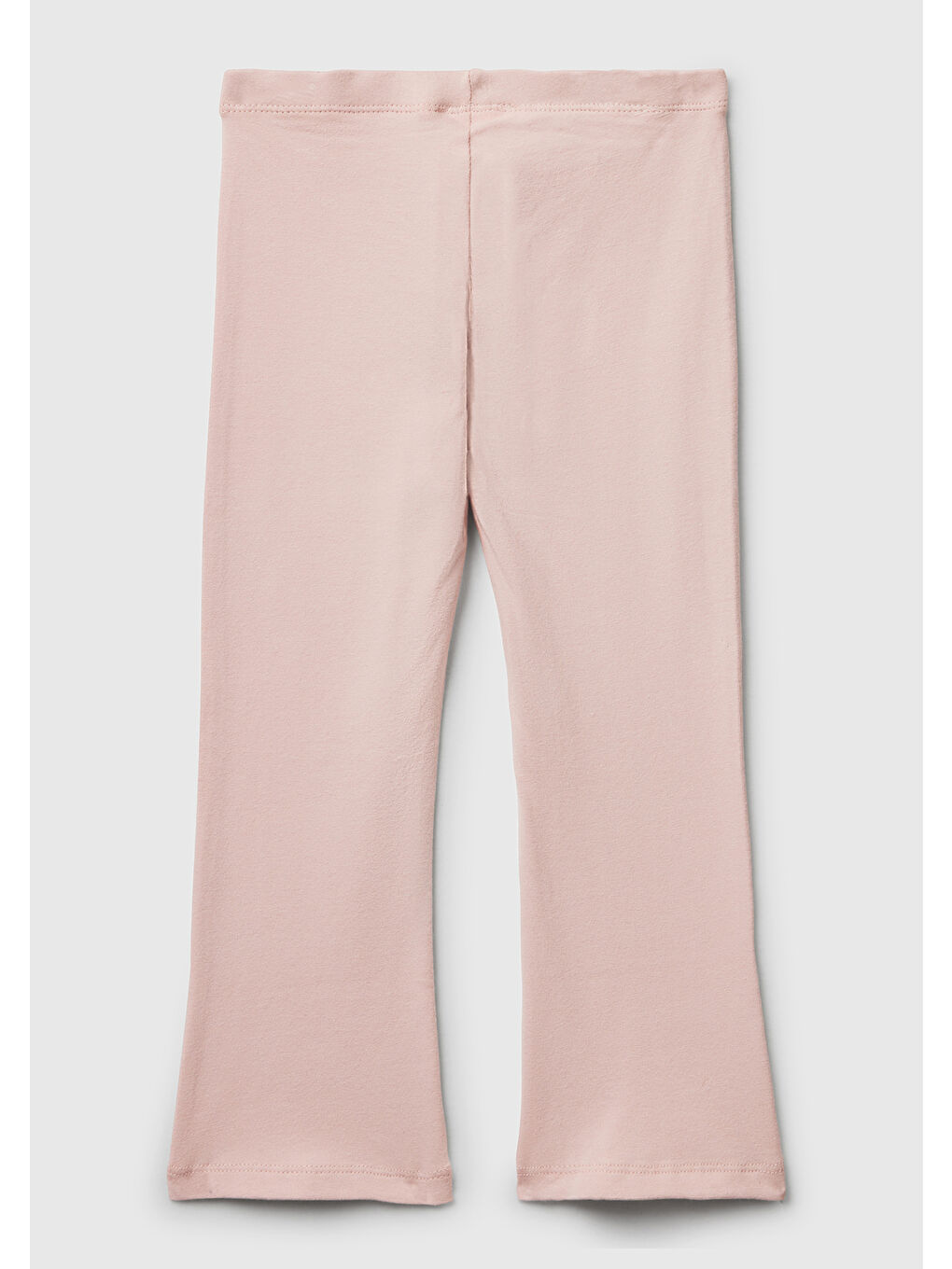 Kız Çocuk Toz Pembe Logo Detaylı Flare Tayt-1