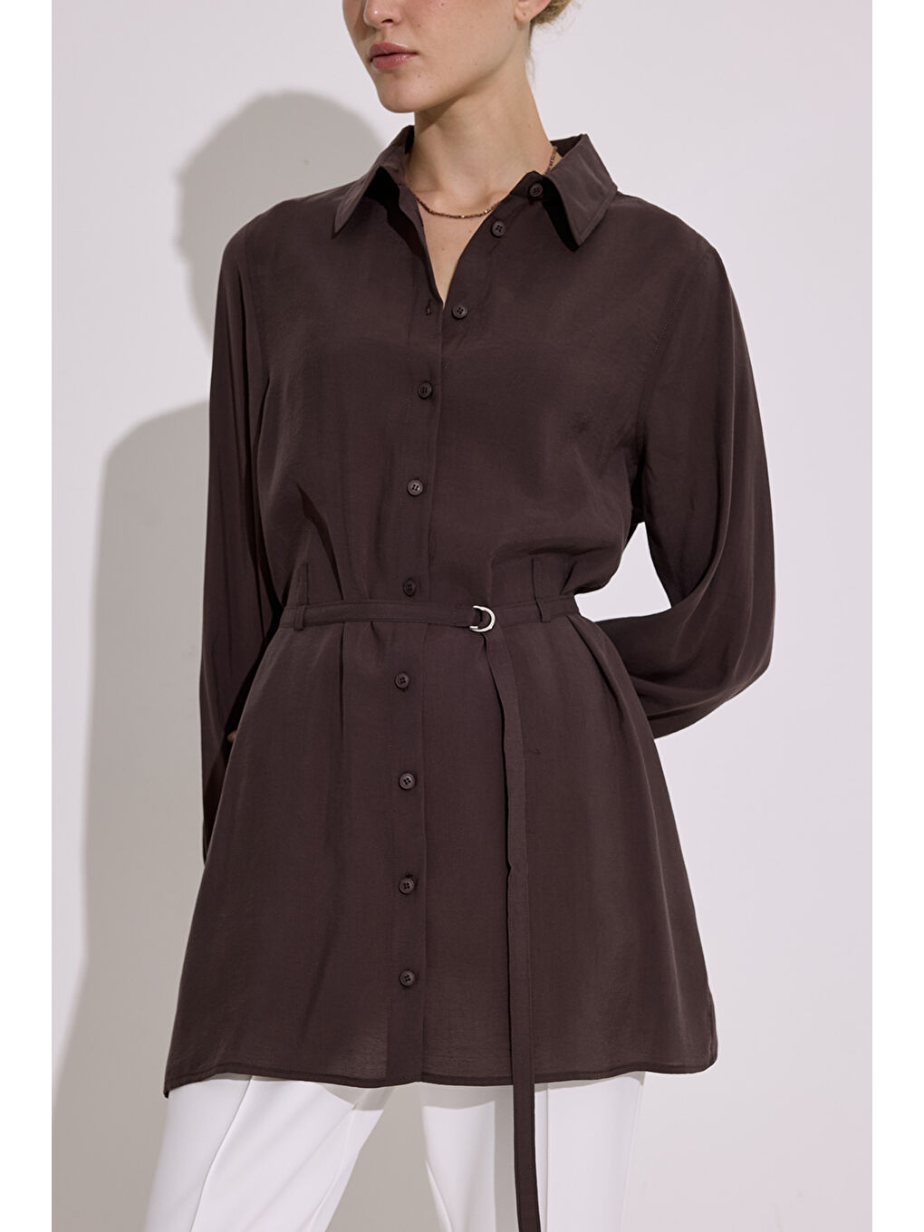 Kahverengi Modal Kemerli Gömlek Acı Kahve-2