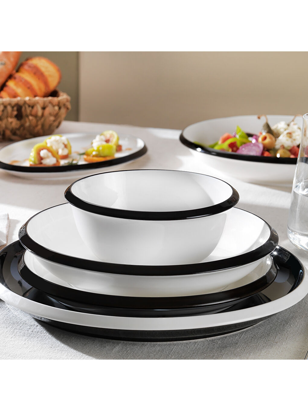 Lizzy Yemek Takımı 36 Parça-Siyah-2