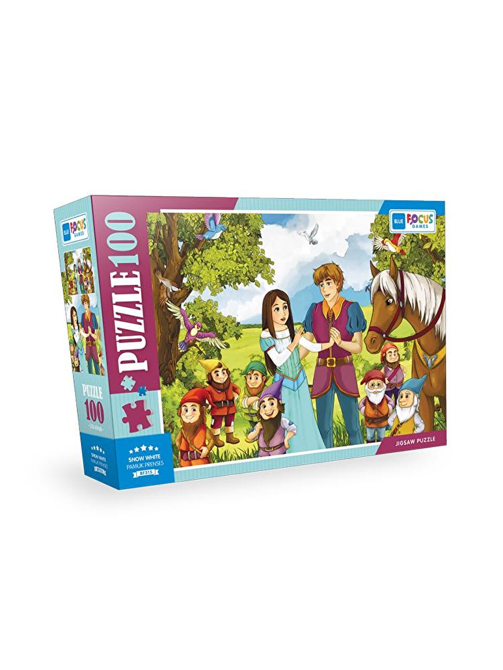 Blue Focus Karışık 100 Parça Puzzle - Pamuk Prenses (Snow White) - 1