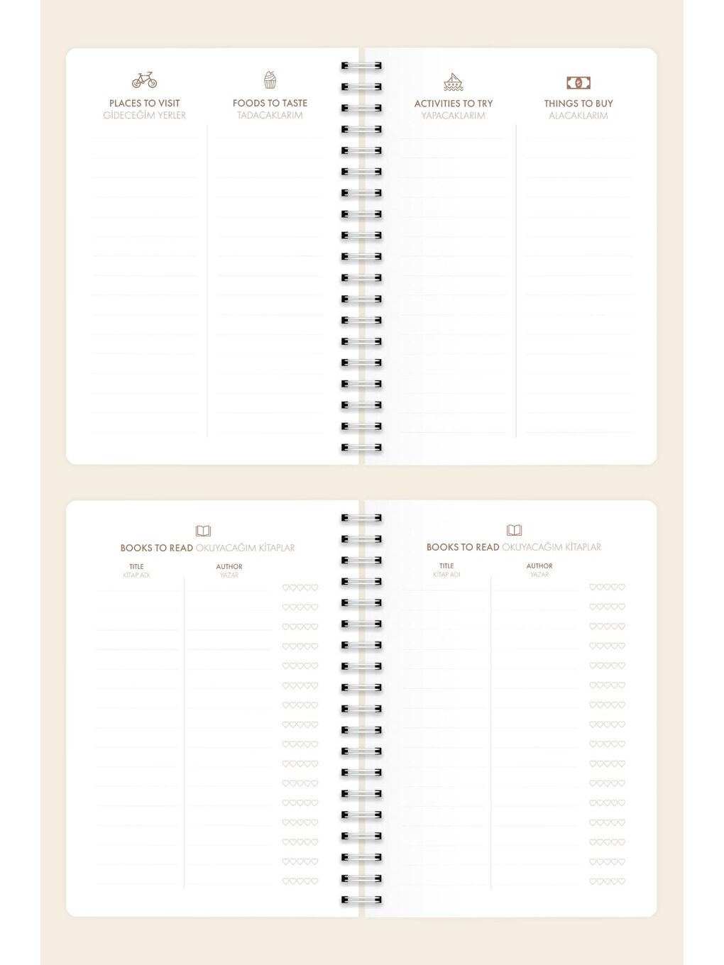 2026 Haftalık Ajanda Spiralli A5 12 Aylık Leopard-5
