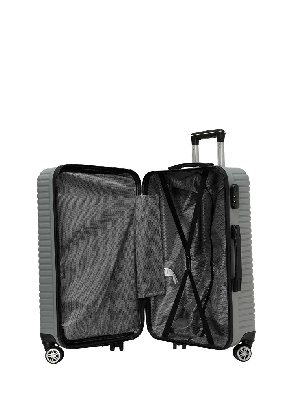 Sanderum -b 5pr Gri Unisex Büyük Boy Valiz-2