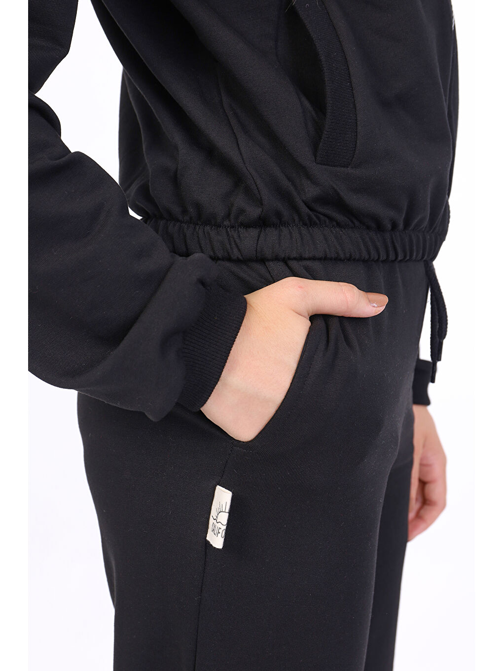 Siyah Kız Çocuk Eşofman Takım-1