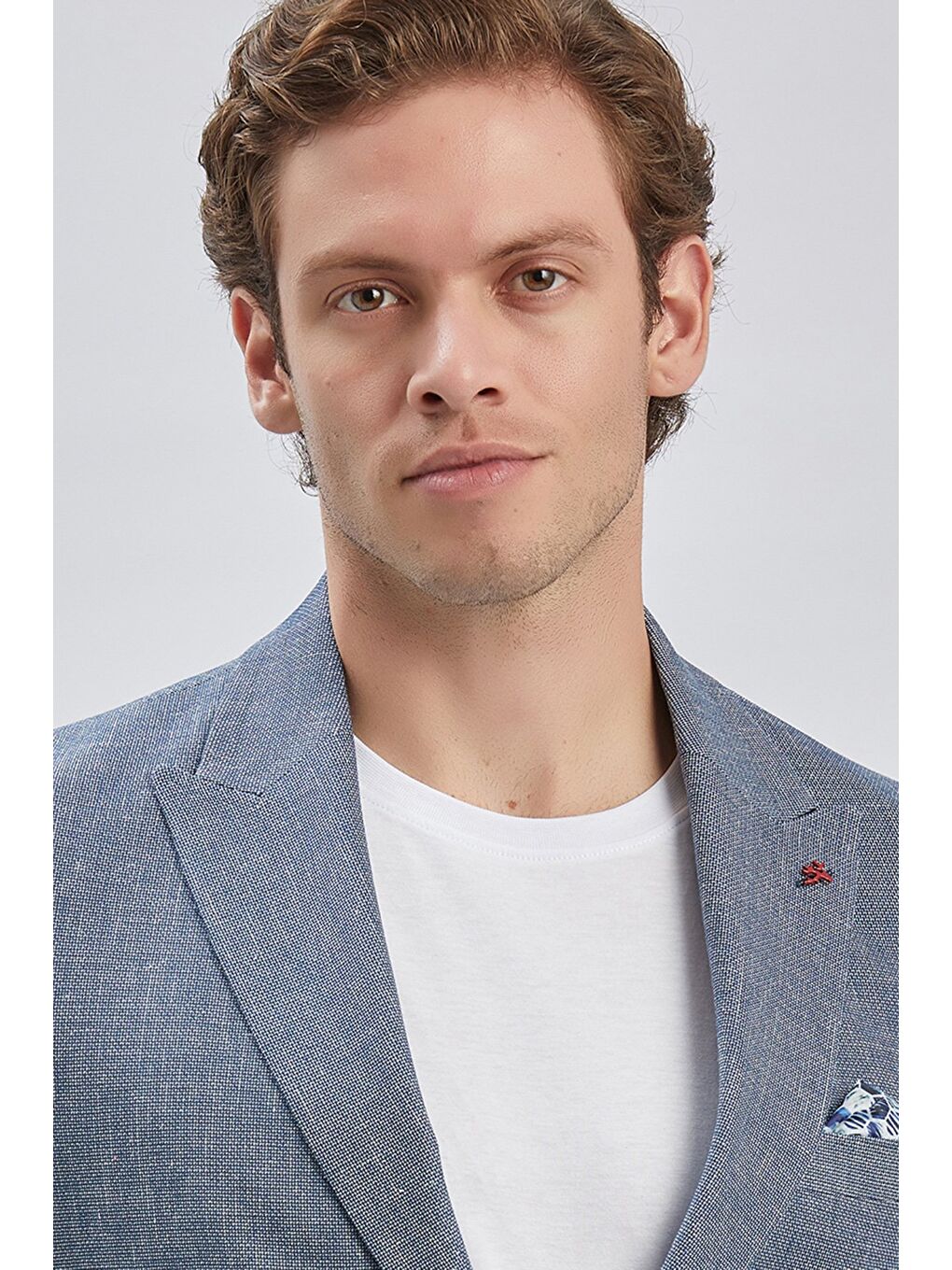 Koyu Lacivert Kırlangıç Yaka Pamuklu Keten 6 Drop Slim Fit Dar Kesim Klasik Takım Elbise 1001240103-8