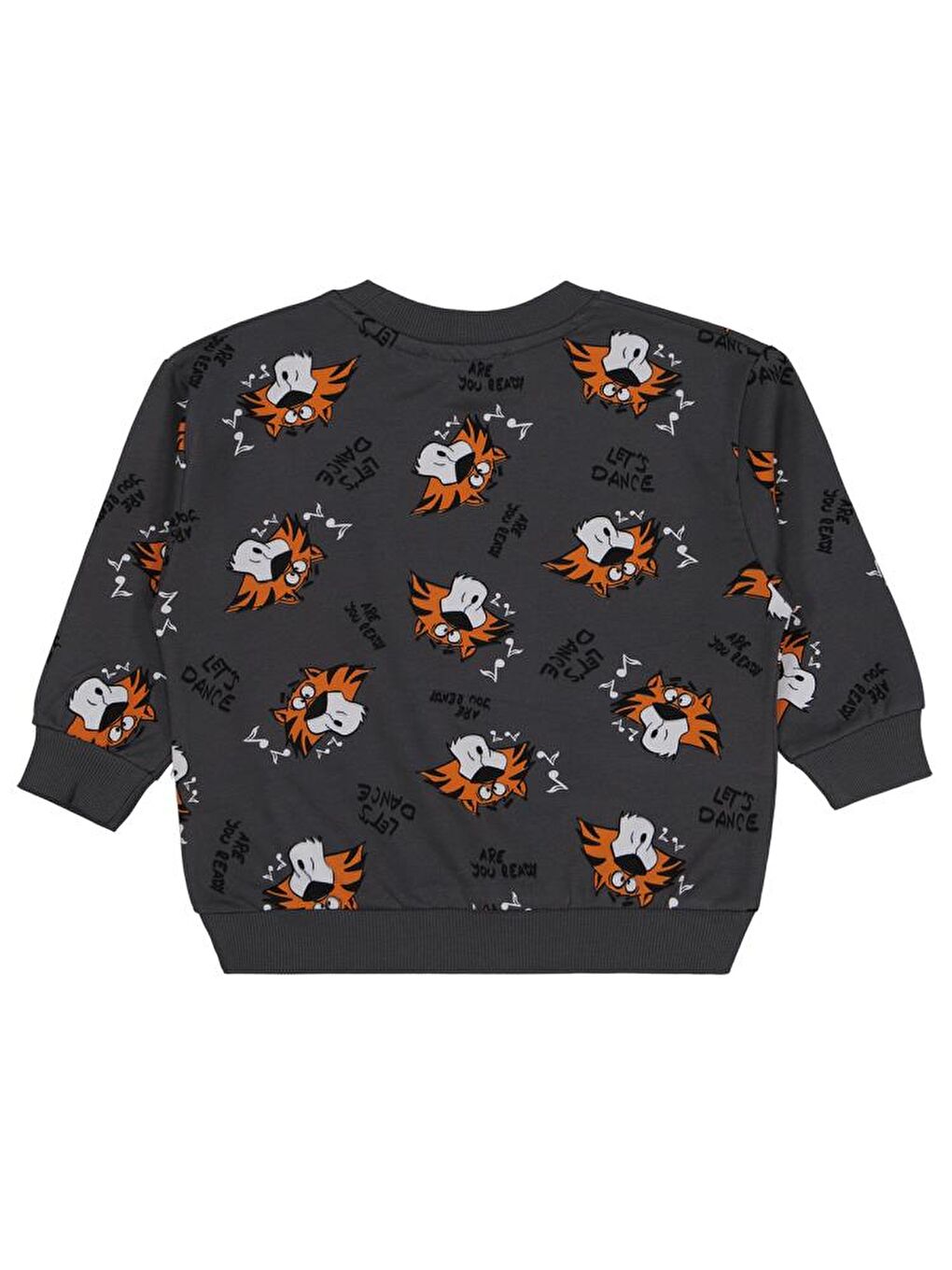 Antrasit Boys Dance Party Empirme Baskılı 2-5 Yaş Sweatshirt