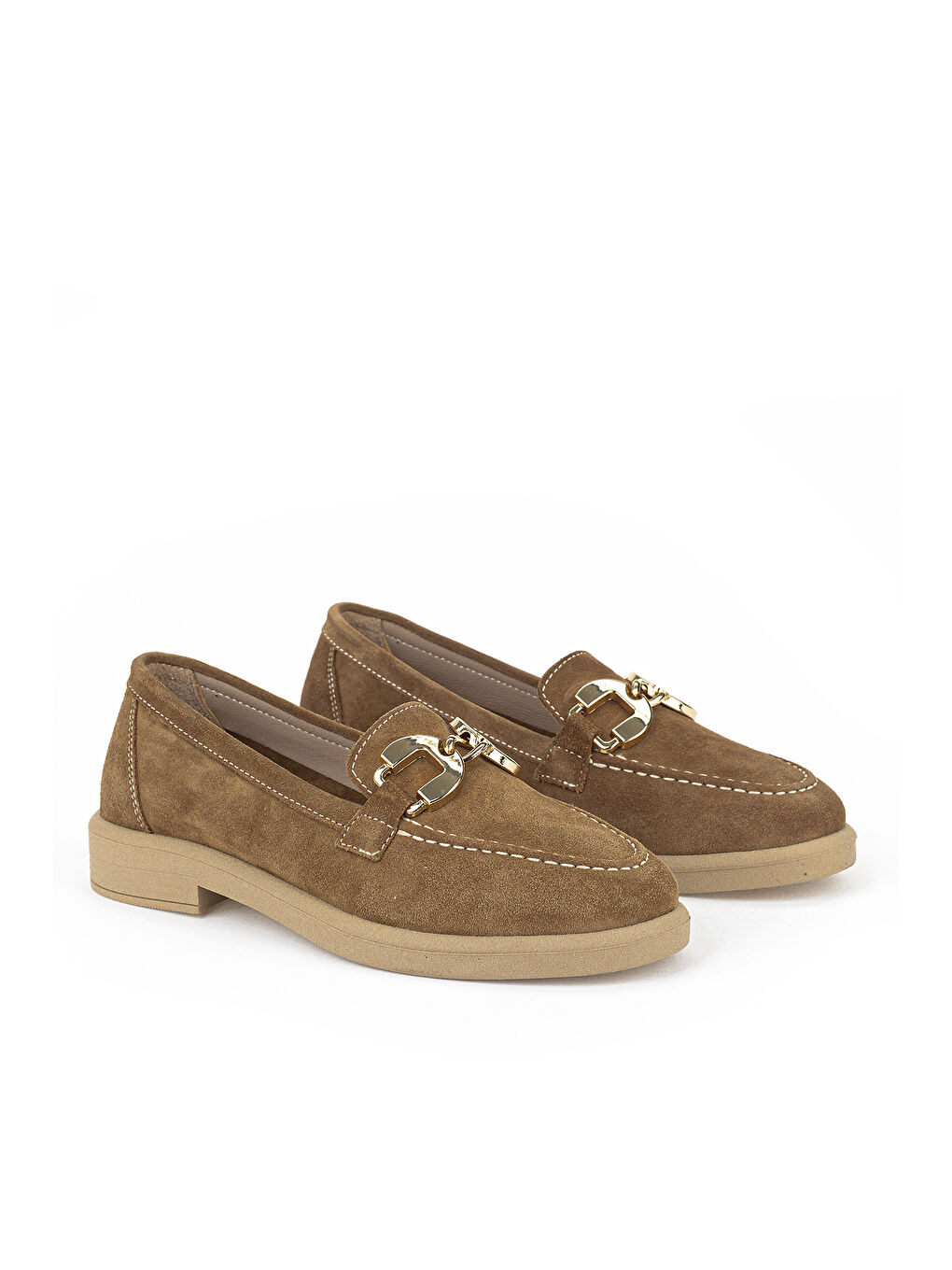 Bej Kadın Hakiki Deri Loafer Ayakkabı 161359Z706 Caramel-1