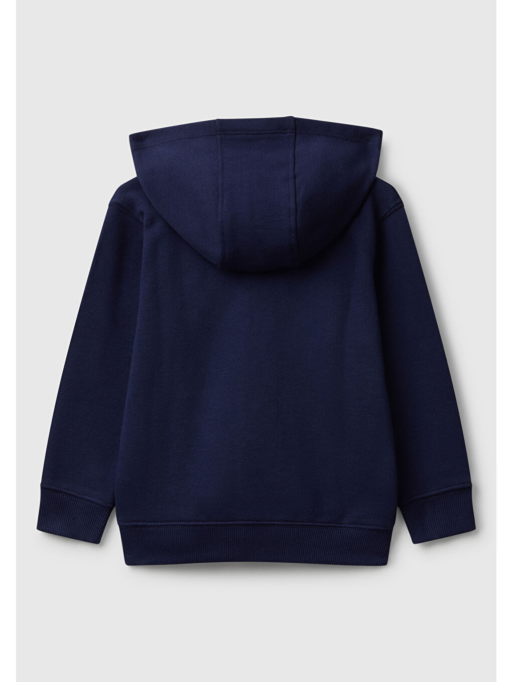 Erkek Çocuk Lacivert Önü Logo Baskılı Fermuarlı Kapüşonlu Sweatshirt-1