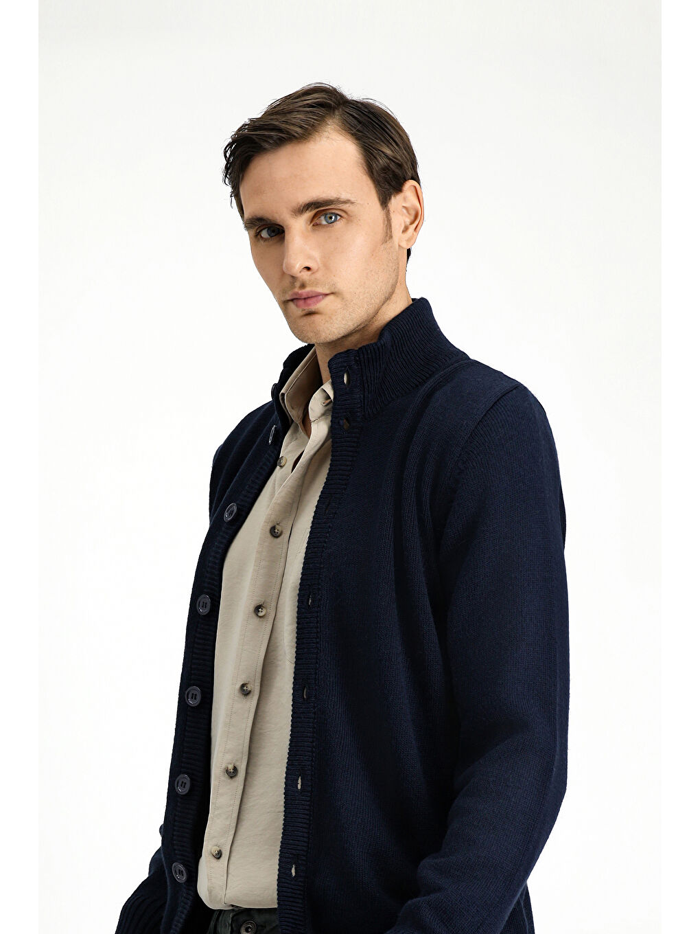 Lacivert Triko Hırka-1