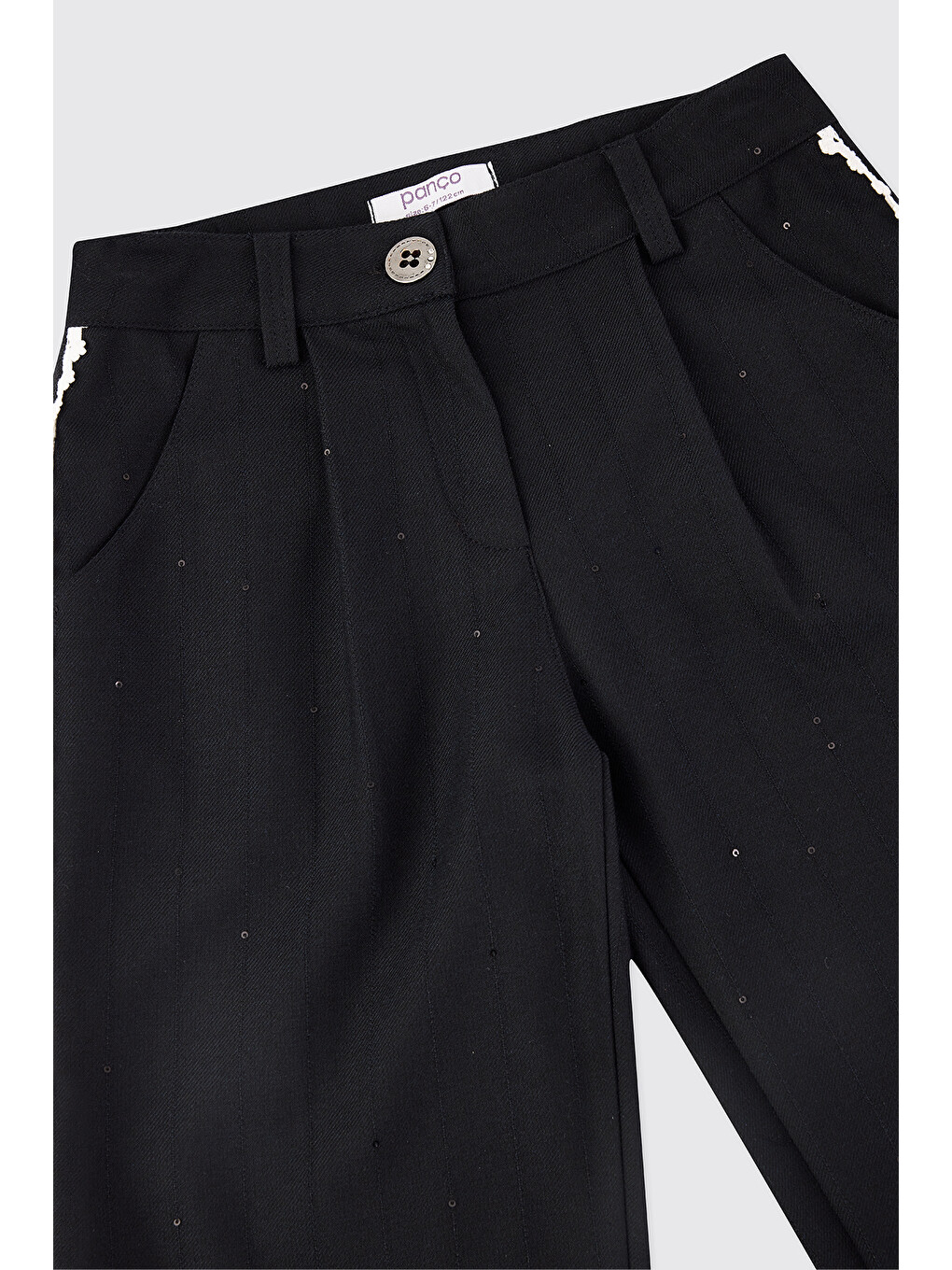 Kız Çocuk Beli Lastikli Lacivert Pantolon-2