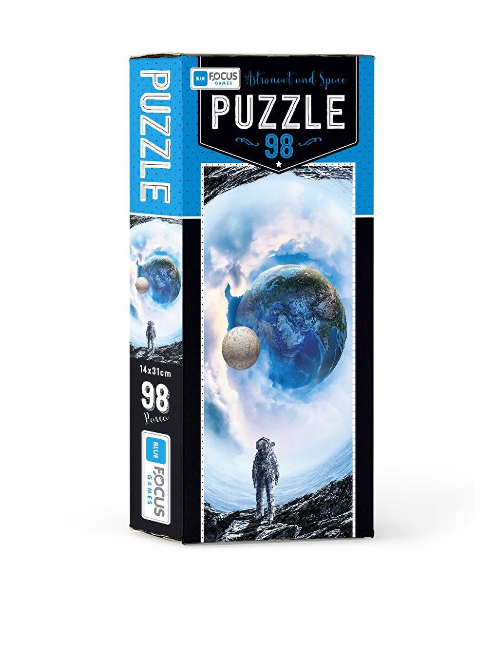 Blue Focus Karışık 98 Parça Puzzle - Astronaut and Space - 1