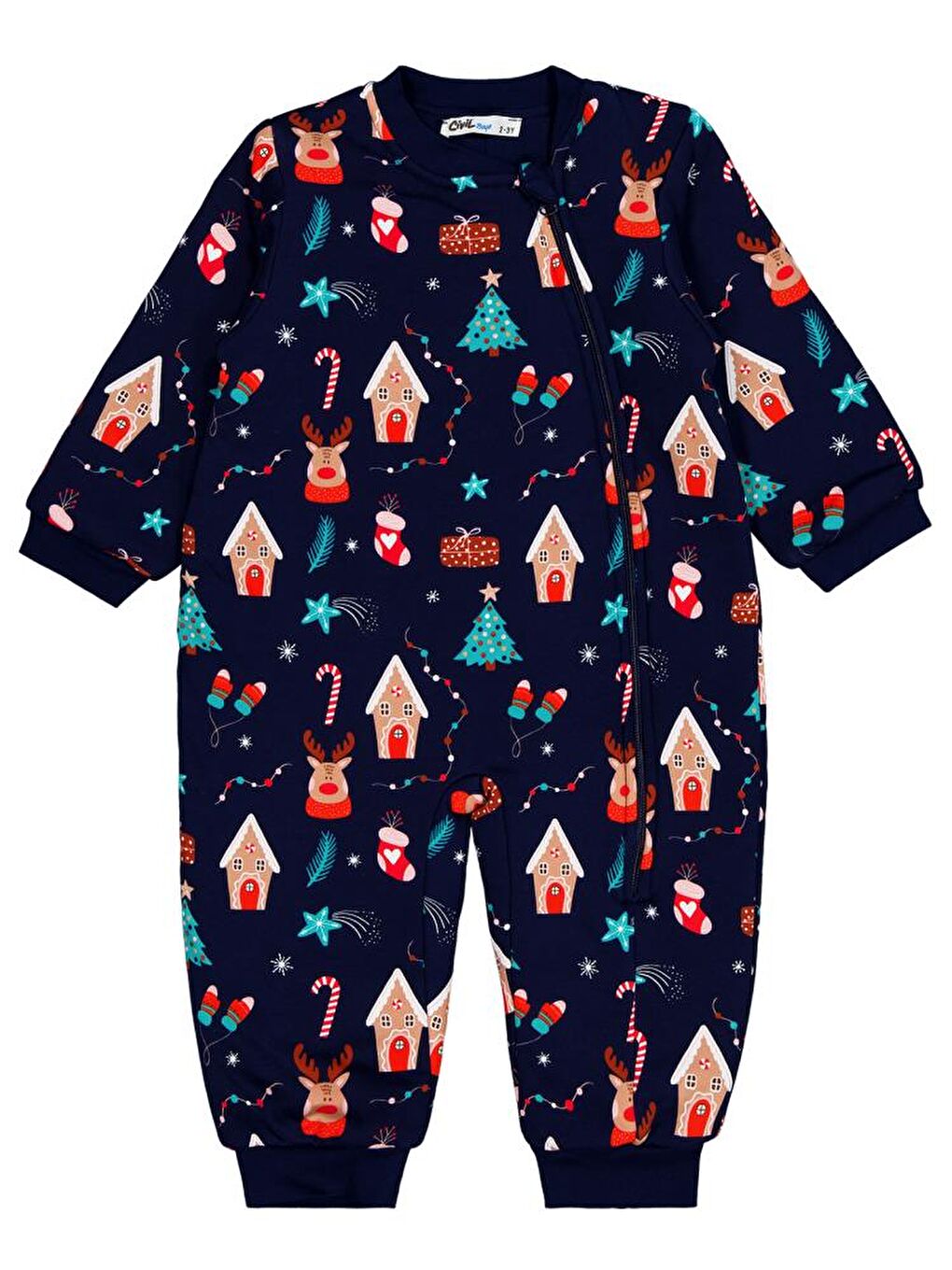 Lacivert Boys Yeniyıl Empirme 90 Gr 2-5 Yaş Uyku Tulumu-1