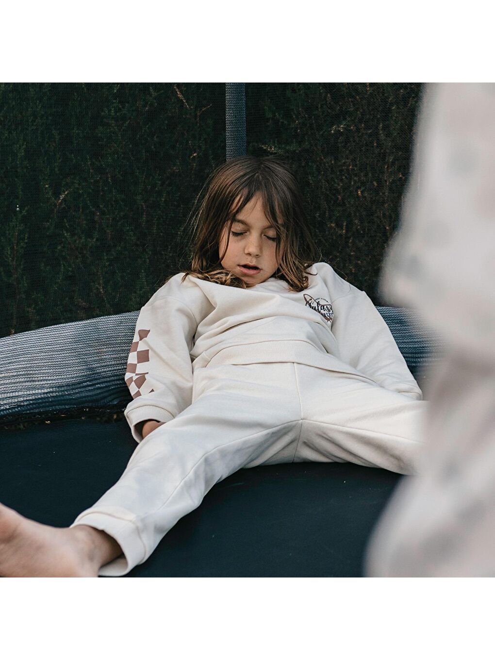 Ekru Uzay Sweatshirt Eşofman Set-4