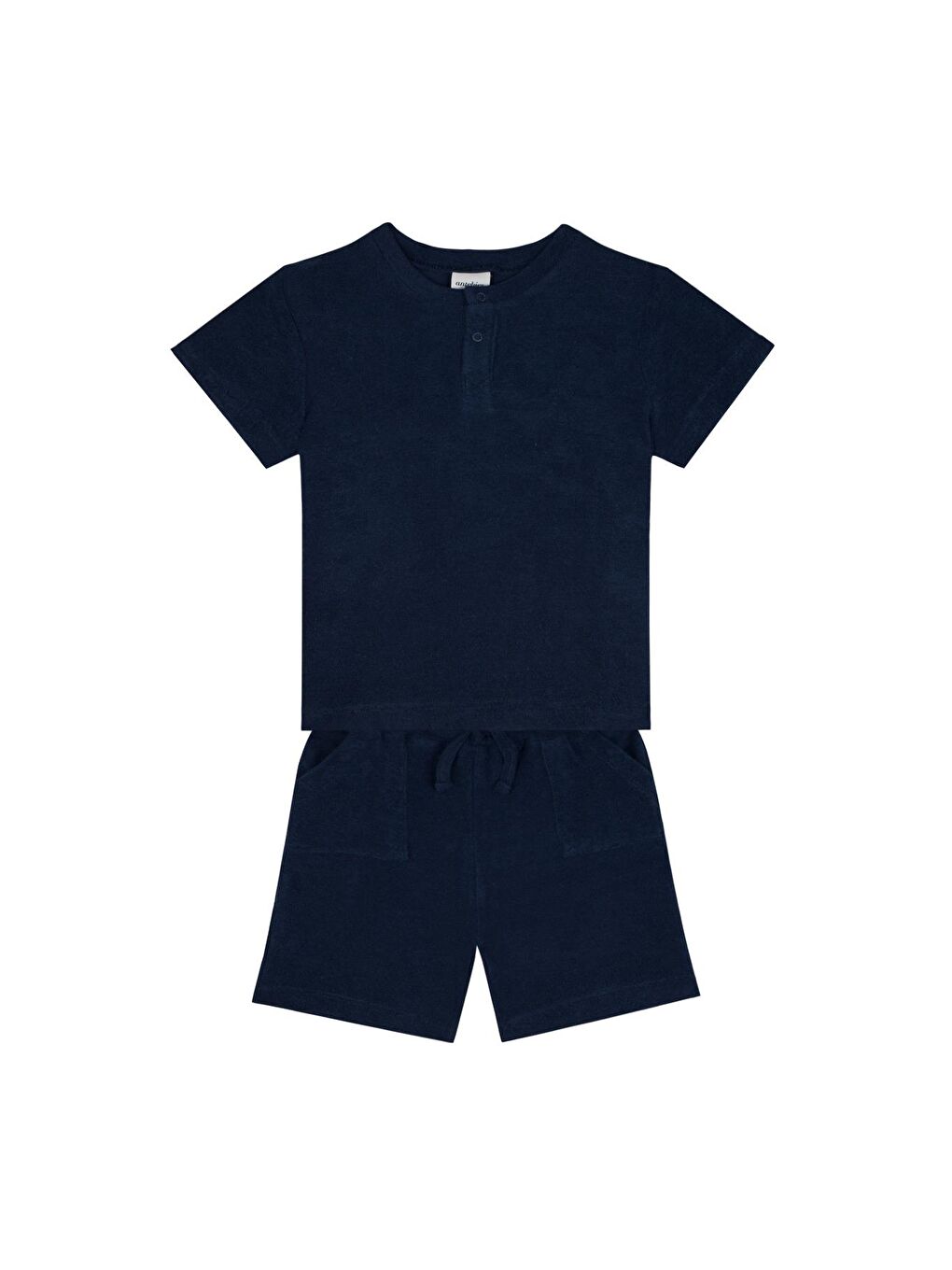 Lacivert Havlu Şortlu Set-1