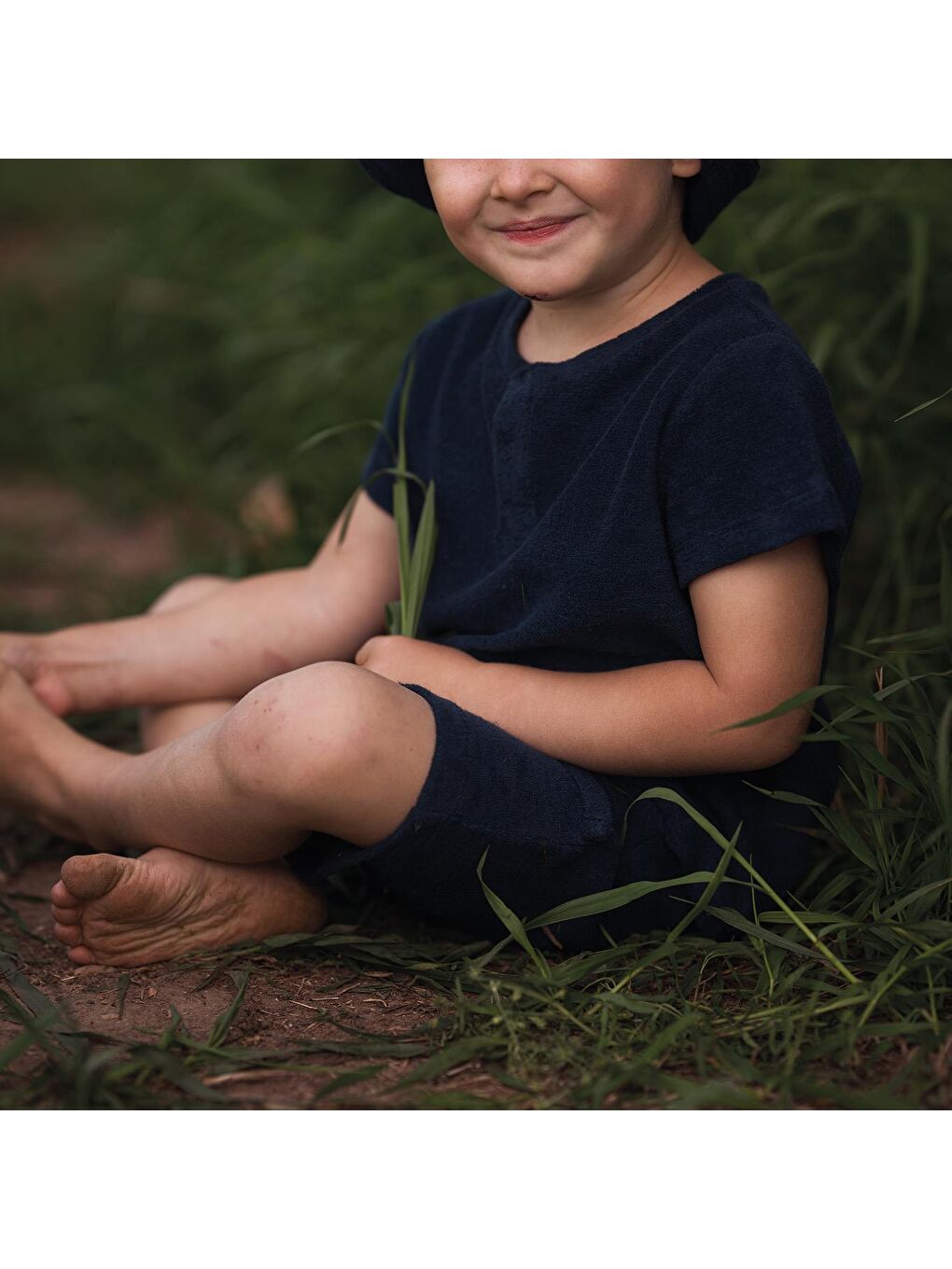 Lacivert Havlu Şortlu Set-4