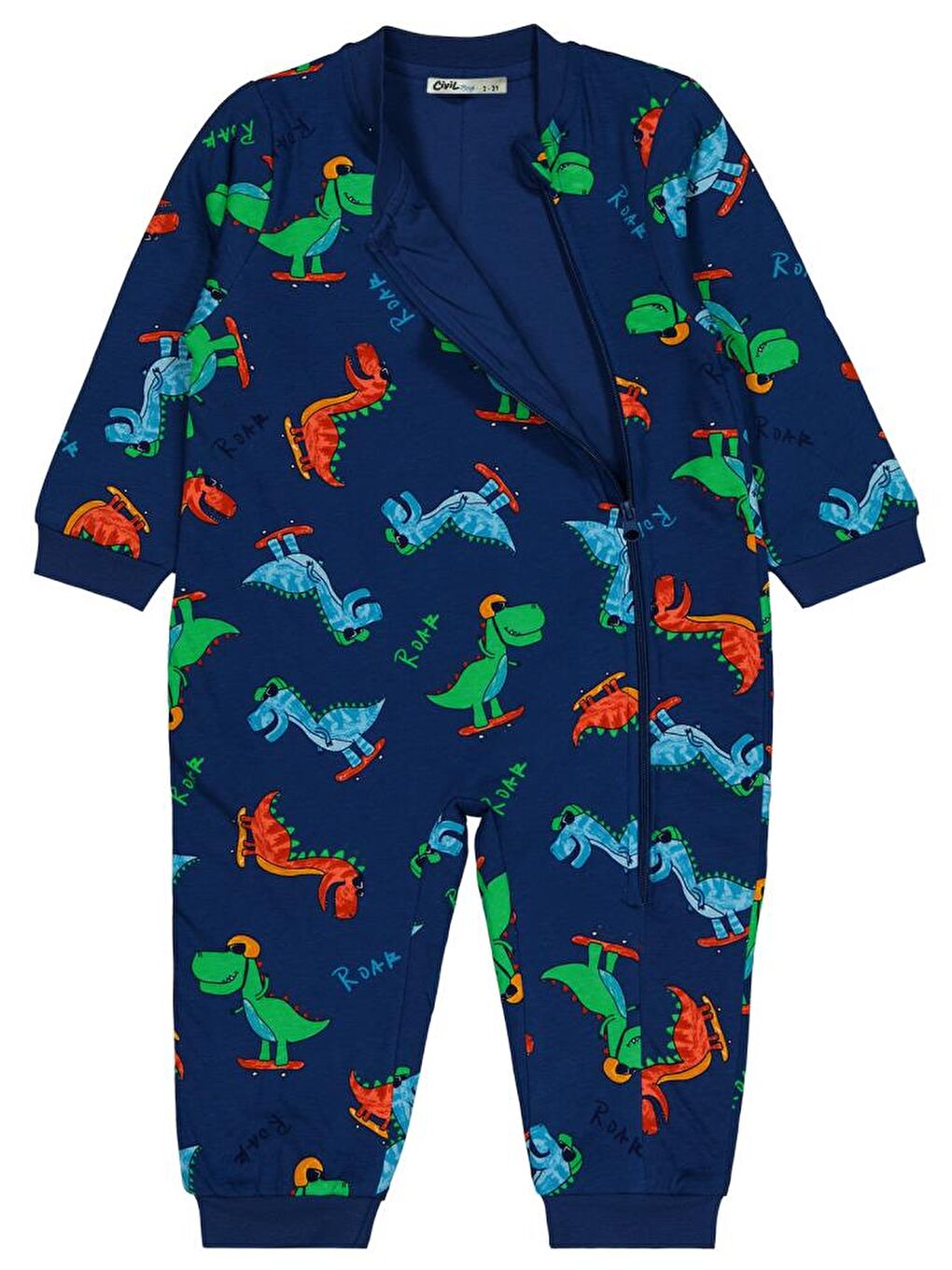 İndigo Boys Kaykaycı Dino Empirme 30 Gr 2-5 Yaş Uyku Tulumu