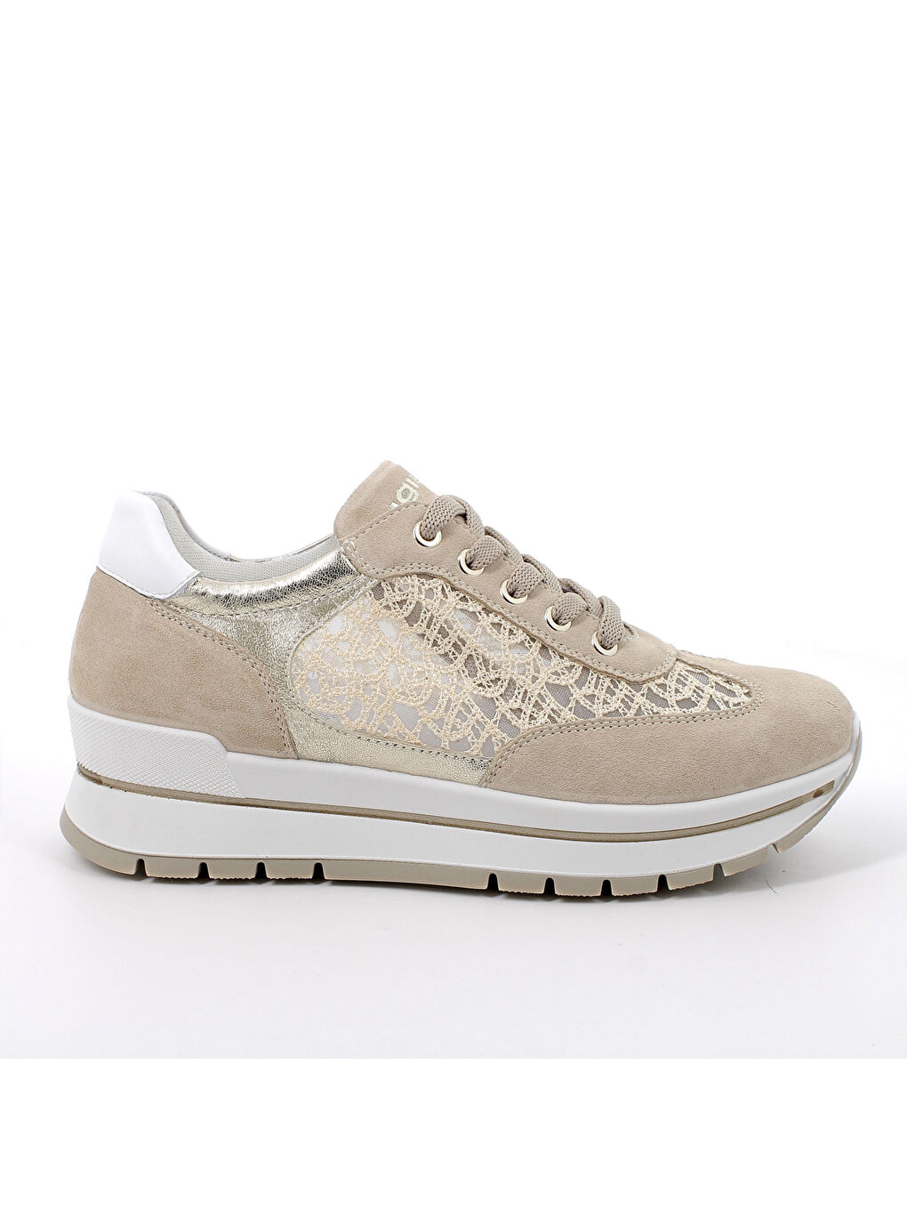 Ekru Kadın Sneaker 7660333 DNS 76603 SCAM/RETE GRACE Avorio-1