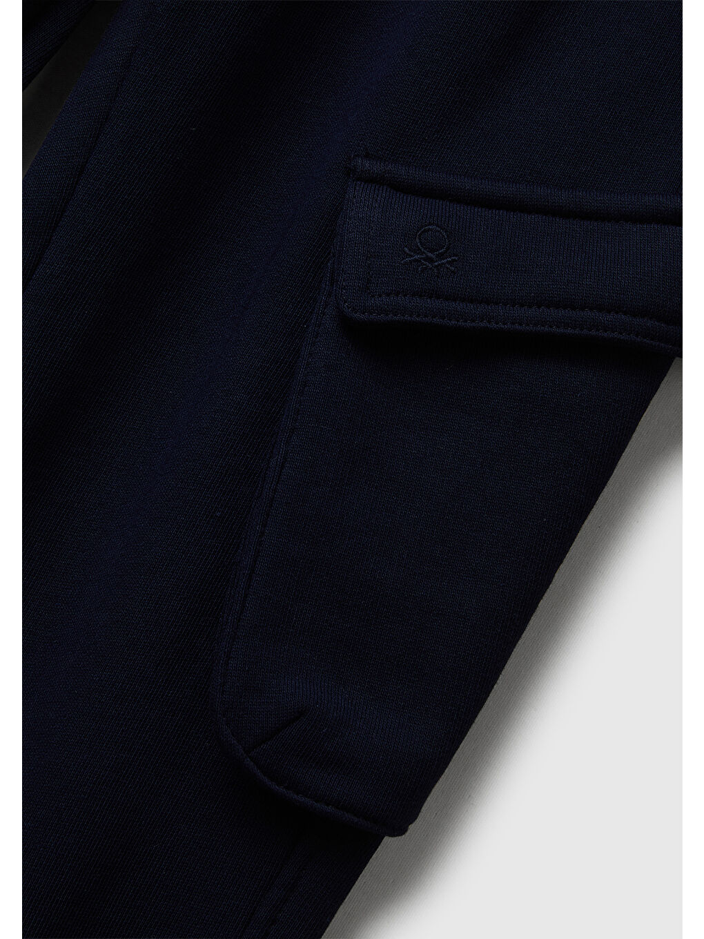 Erkek Çocuk Lacivert Büzgü İpli Yan Cepli Ribana Detaylı Kargo Eşofman Altı-2