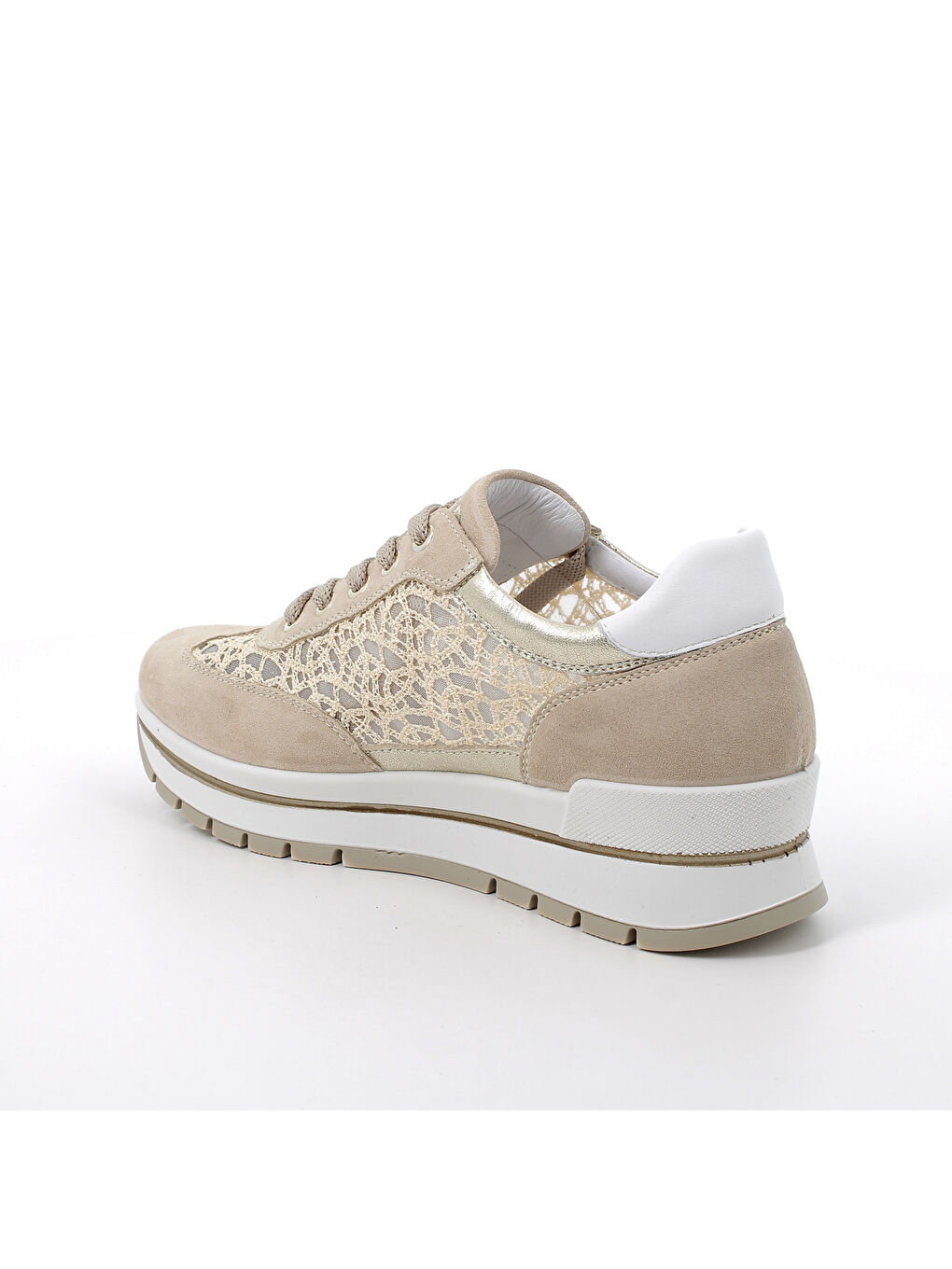 Ekru Kadın Sneaker 7660333 DNS 76603 SCAM/RETE GRACE Avorio-2