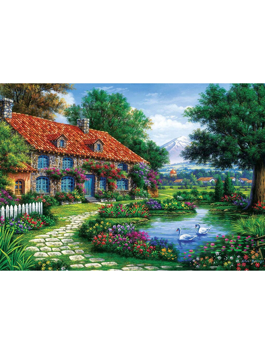 Art Puzzle Karışık 1500 Parça Puzzle Kuğulu Bahçe - 2