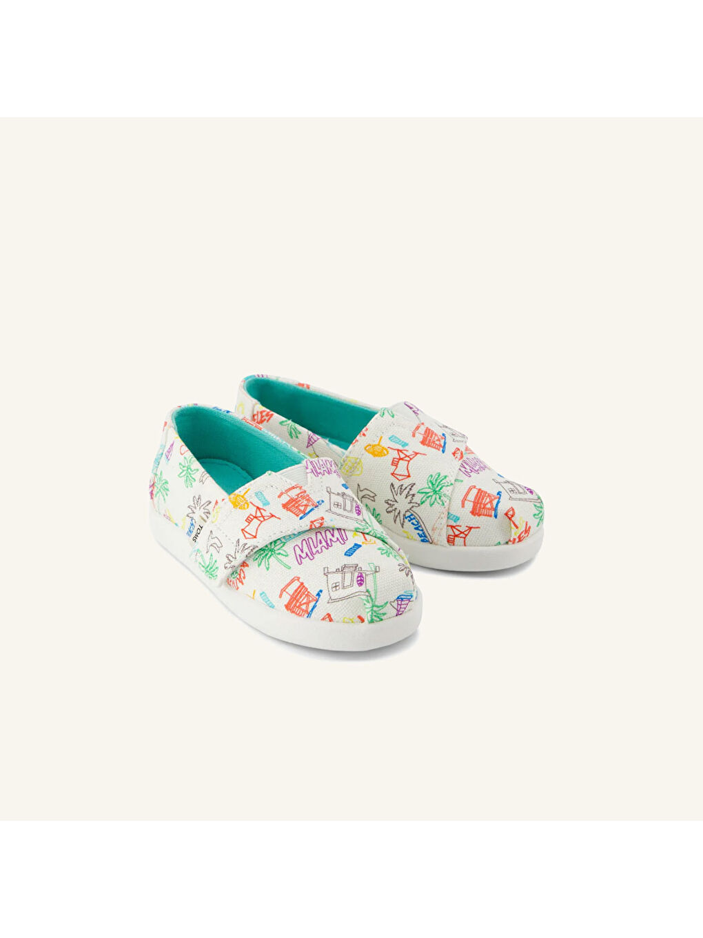 Karışık Kız Çocuk Espadril 10022107 Alpargata Classic Sketchbook Print Marshmallow White-1