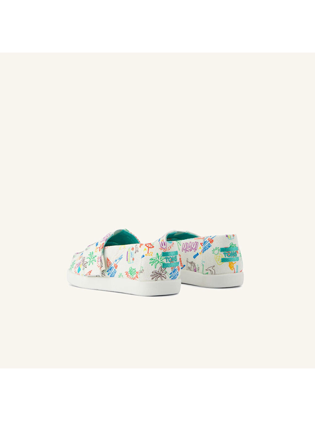 Karışık Kız Çocuk Espadril 10022107 Alpargata Classic Sketchbook Print Marshmallow White-2