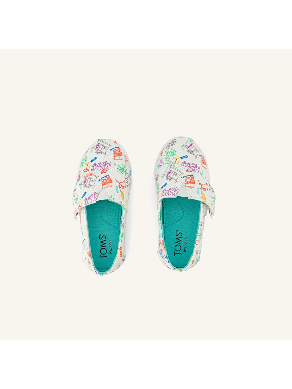 Karışık Kız Çocuk Espadril 10022107 Alpargata Classic Sketchbook Print Marshmallow White-3