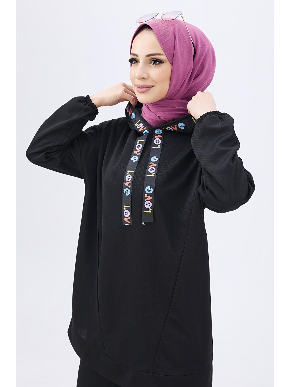 Orta Siyah Tunik Kadın Pantolon - 11056-6