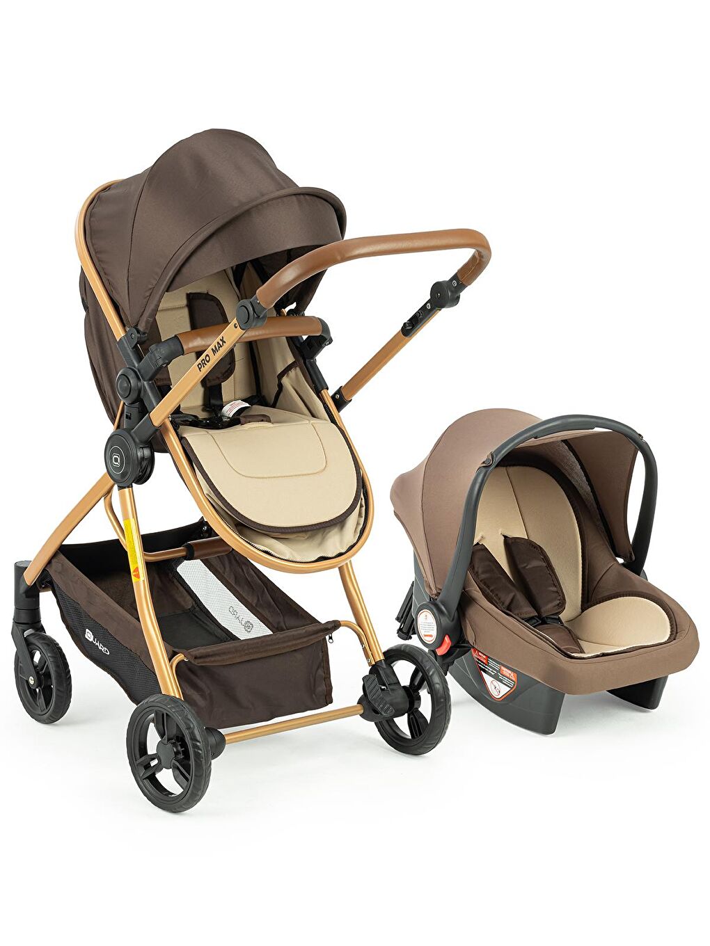 Promax Travel Sistem Bebek Arabası Gold-Kahverengi