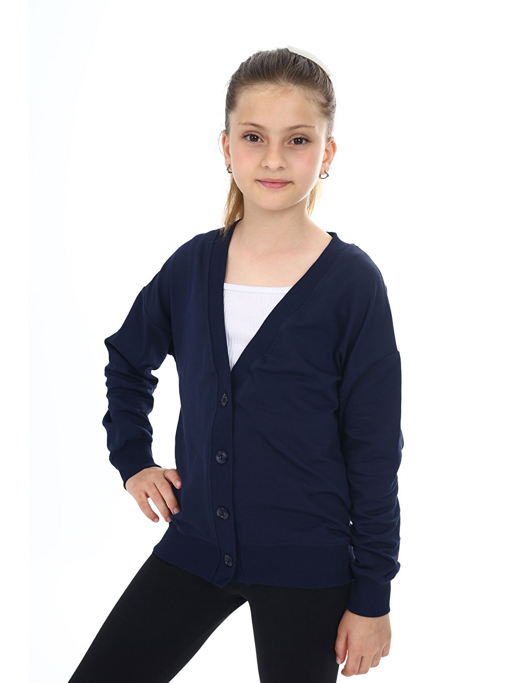 Toontoykids Lacivert Kız Çocuk Okul Hırka - 3