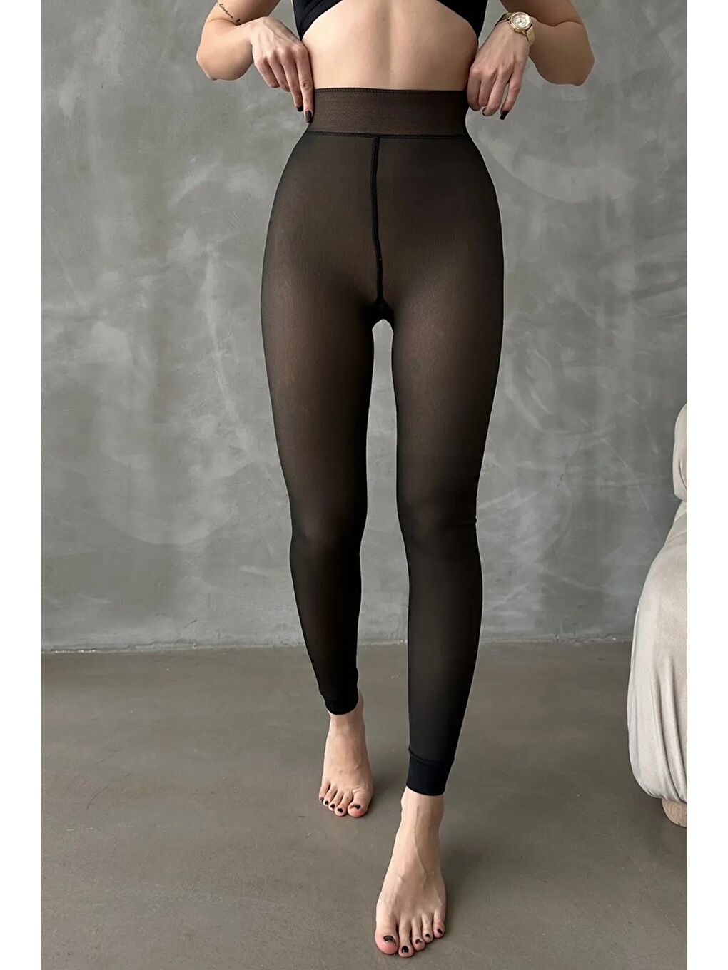 Kışlık İçi Polar Termal Tayt Siyah - 26565-2