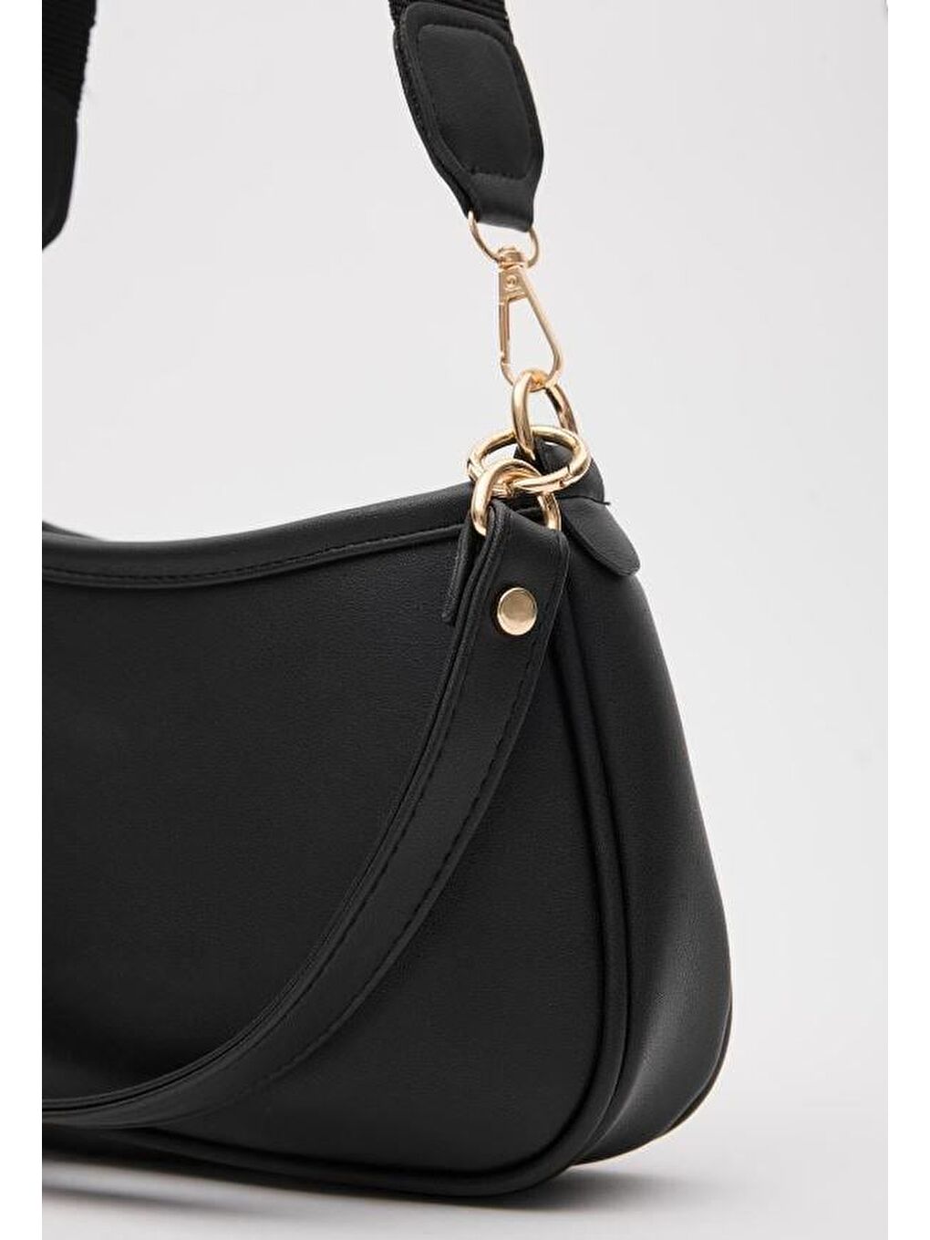 Farme Deri Baget Çanta Siyah-2