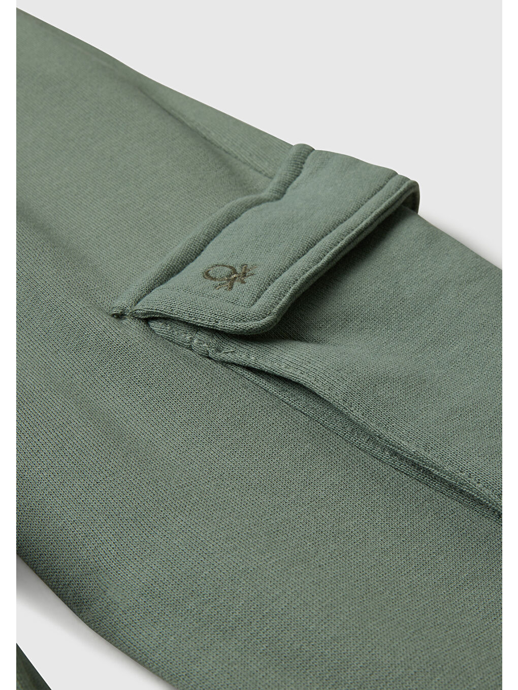 Erkek Çocuk Haki Büzgü İpli Yan Cepli Ribana Detaylı Kargo Eşofman Altı-2