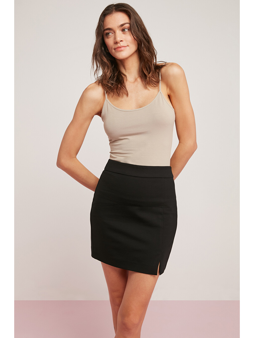 Rebecca Slim Siyah Etek