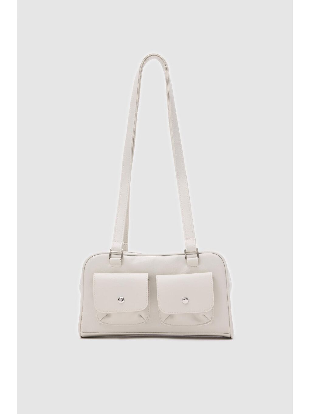 Ekru Maschine Baget Çanta Krem