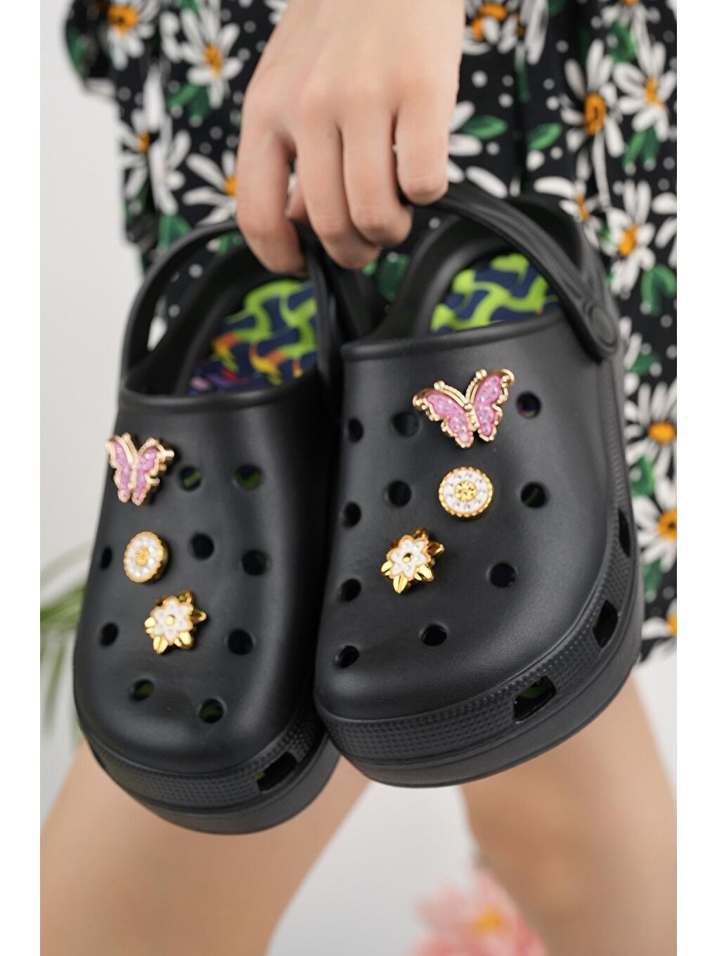 Siyah CRX-TAŞLI Kadın Terlik Plaj Deniz Havuz Terliği-1