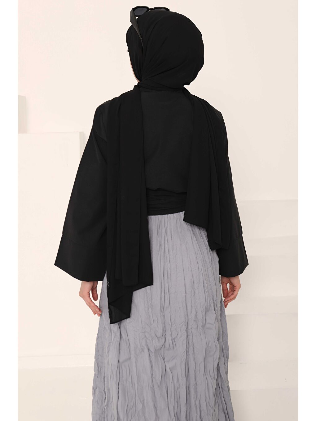 Önden Bağlamalı Gömlek Siyah - 27034-5