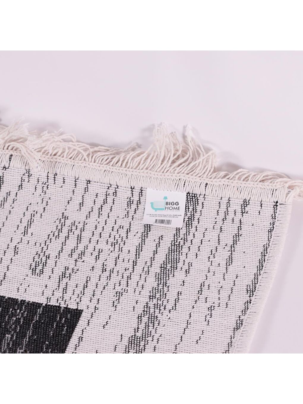 Gri Çift Taraflı Kilim Makinede Yıkanabilir Modern Desenli 120x180 cm-4