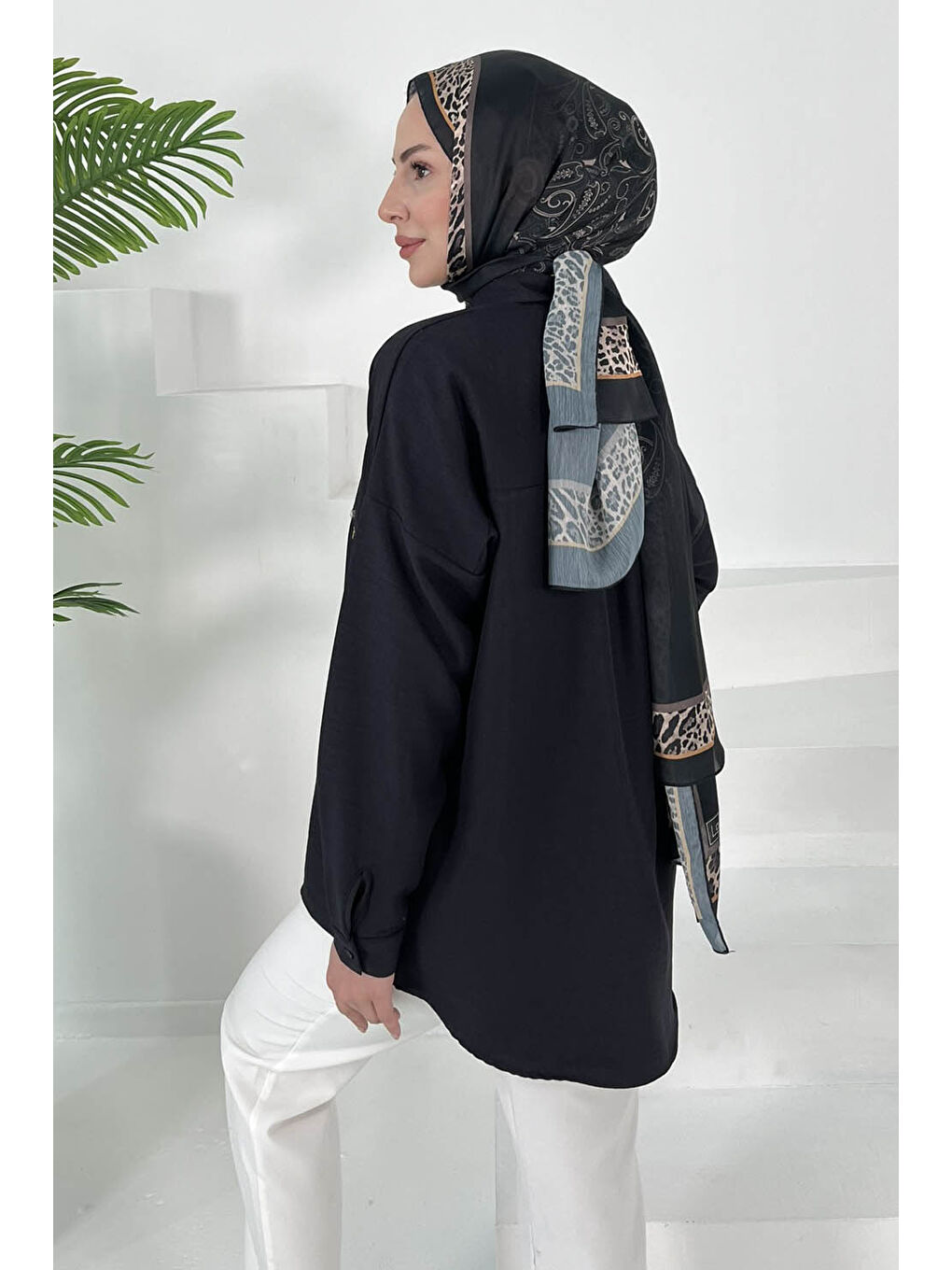 İncili Gömlek Siyah - 27033-4