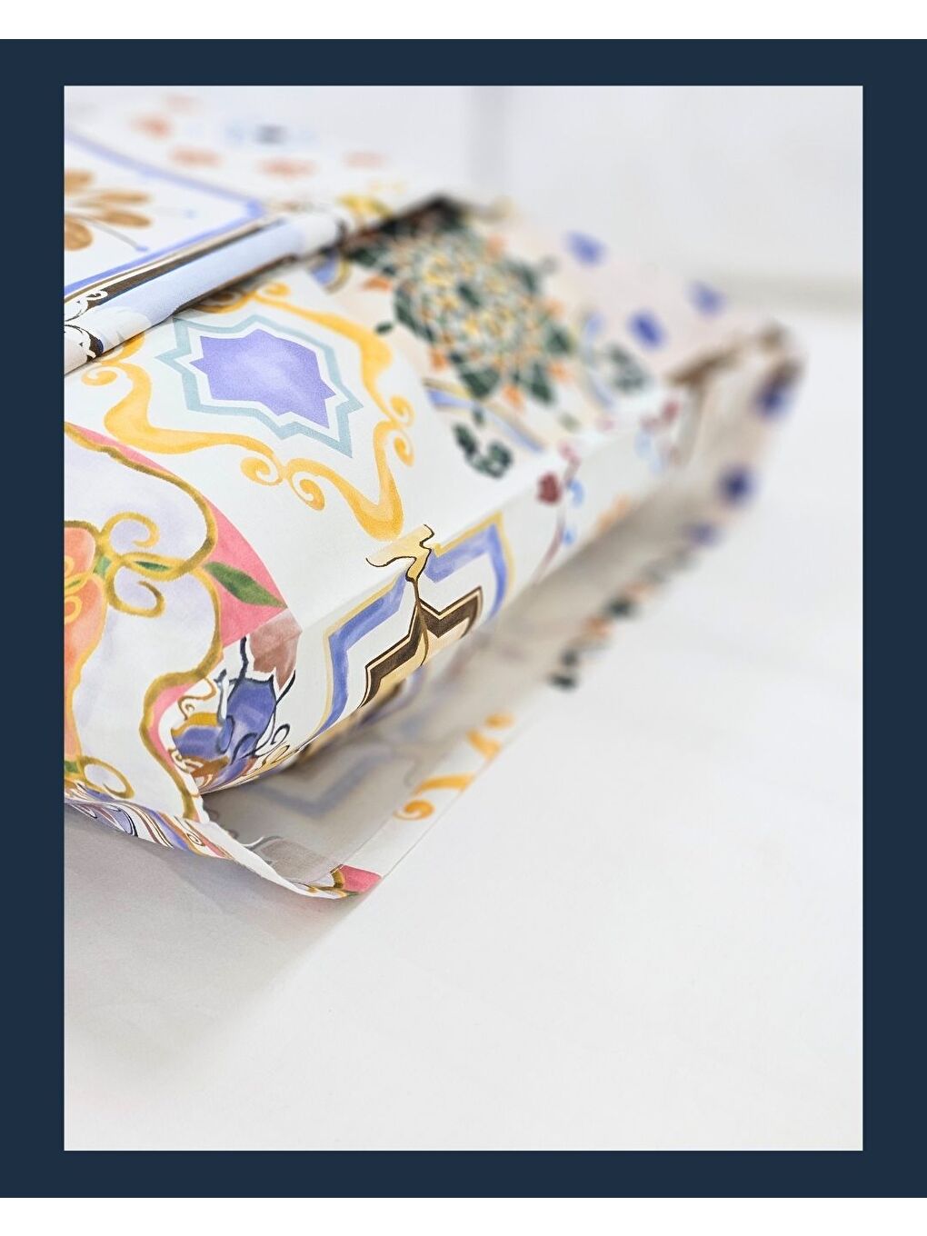 Karışık Çini Karo Desen Yastık Kılıfı | 2 Adet | 50 x 70-4