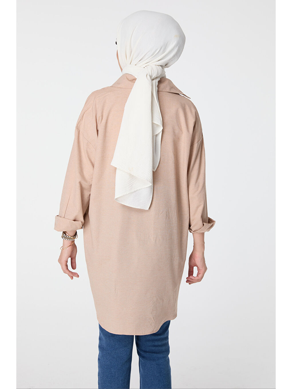 Bej Tek Cepli Gömlek Vizon - 27087-4