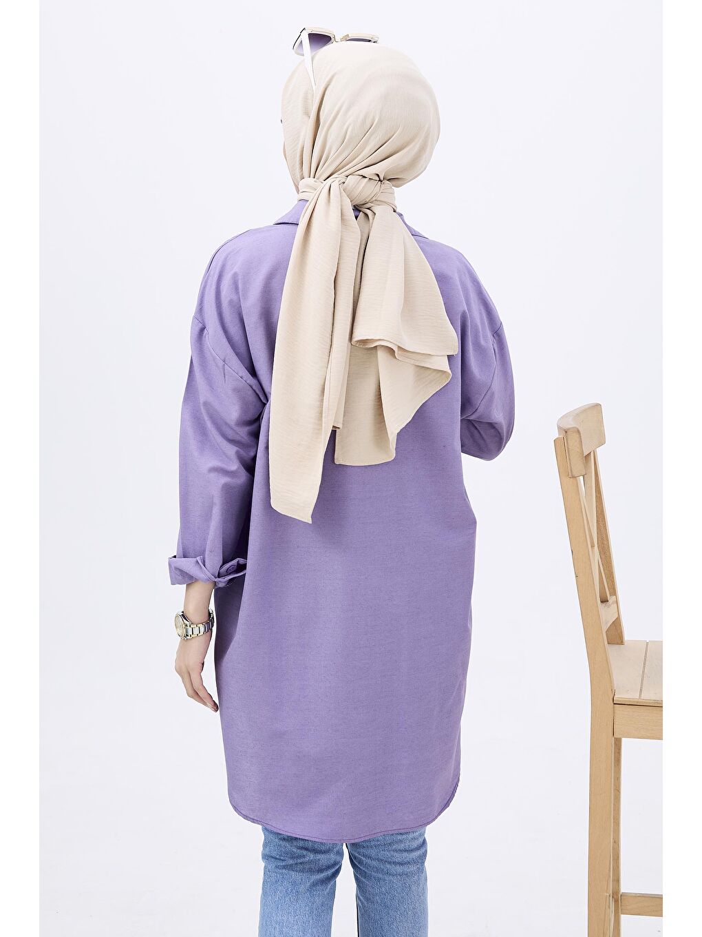 Tek Cepli Gömlek Lila - 27087-4