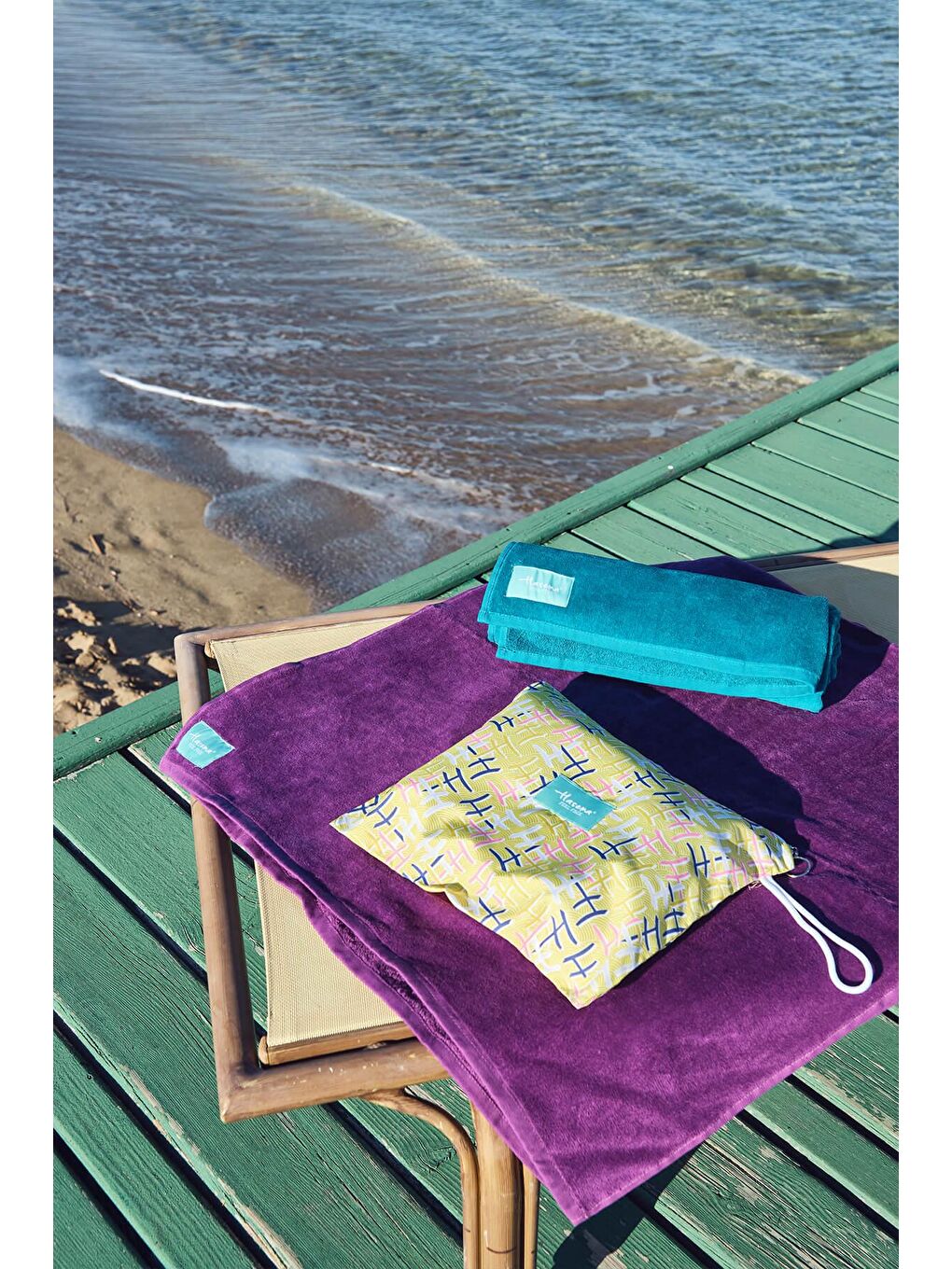Kadife Mor Plaj Havlusu 140X70-1