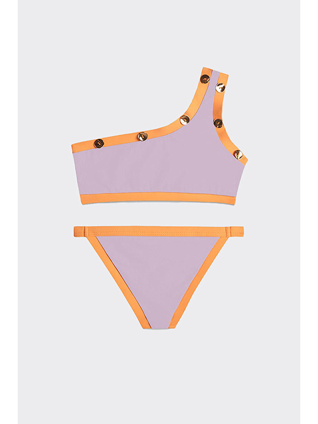 Lila Moeva Kız Çocuk Tek Omuz Mor Bikini-1