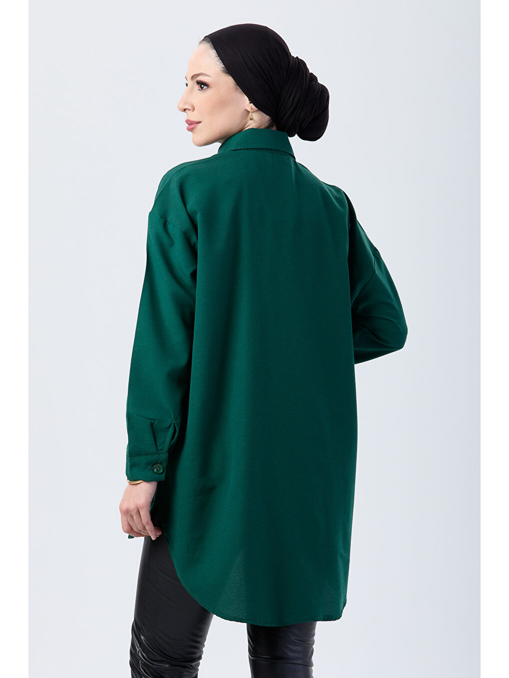 Yeşil Tek Cepli Gömlek Zümrüt - 27087-5