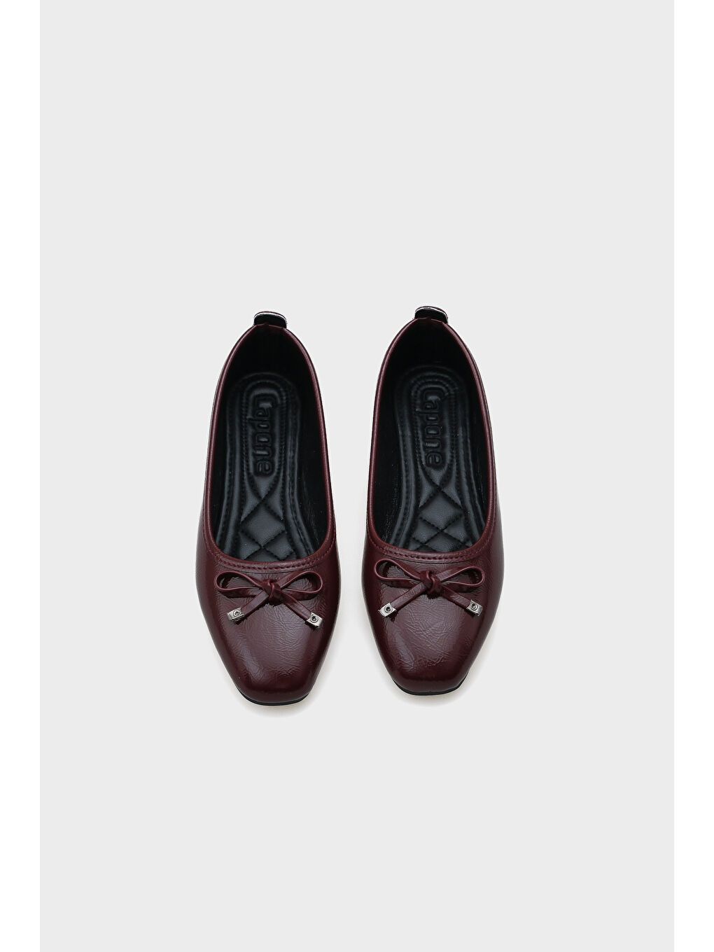 Bordo Hana Trend Kırışık Desen Kadın Babet-4