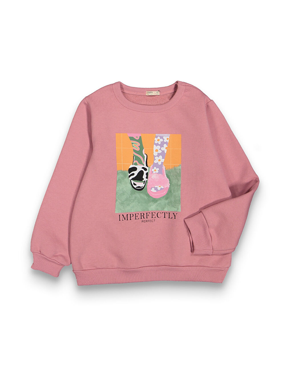 MİSSTUFFY Pembe Kız Çocuk Orta Kalınlıkta Basic Sweatshirt