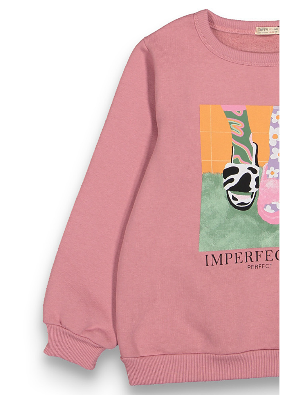 MİSSTUFFY Pembe Kız Çocuk Orta Kalınlıkta Basic Sweatshirt - 1