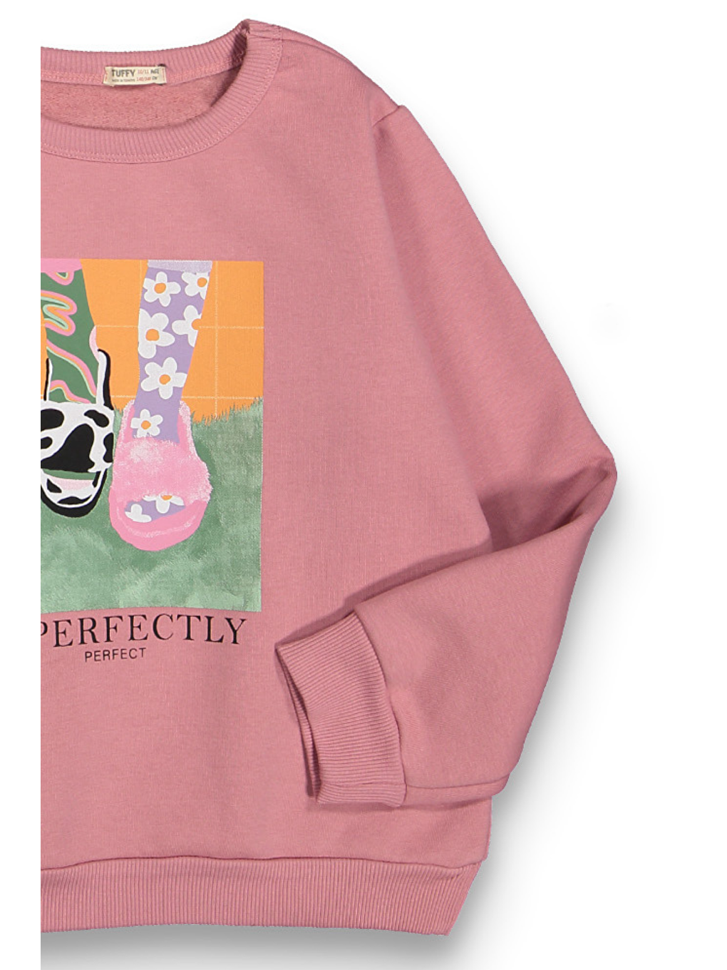 MİSSTUFFY Pembe Kız Çocuk Orta Kalınlıkta Basic Sweatshirt - 2