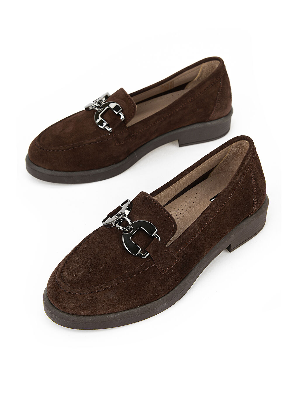 Kahverengi Kadın Hakiki Deri Loafer Ayakkabı 161359Z706 Kahve-4